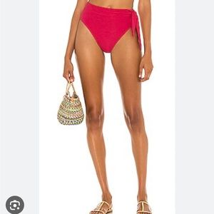 Zimmermann separates sculpt tie scarf high-waist bikini bottoms size 0